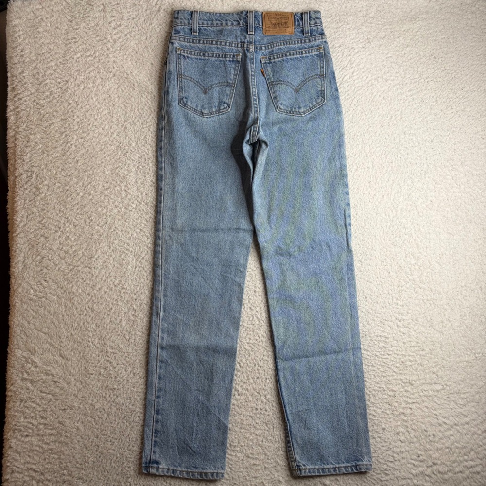 Vintage Levis 505 Orange Tab Jeans Made in USA Student Fit Light Wash 29x30 (28)